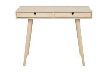 Myrviken Skrivbord 100 cm med Förvaring 2 Lådor - Vitlaserad Ek - Products - Möbler - Bord & matgrupp - Kontorsbord - Skrivbord