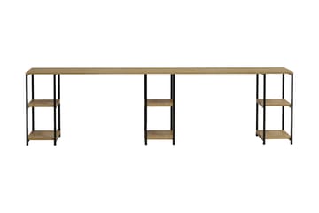 Orpierre Skrivbord 270 cm med Förvaring Hyllor - Natur/Svart - Products - Möbler - Bord & matgrupp - Kontorsbord - Datorbord