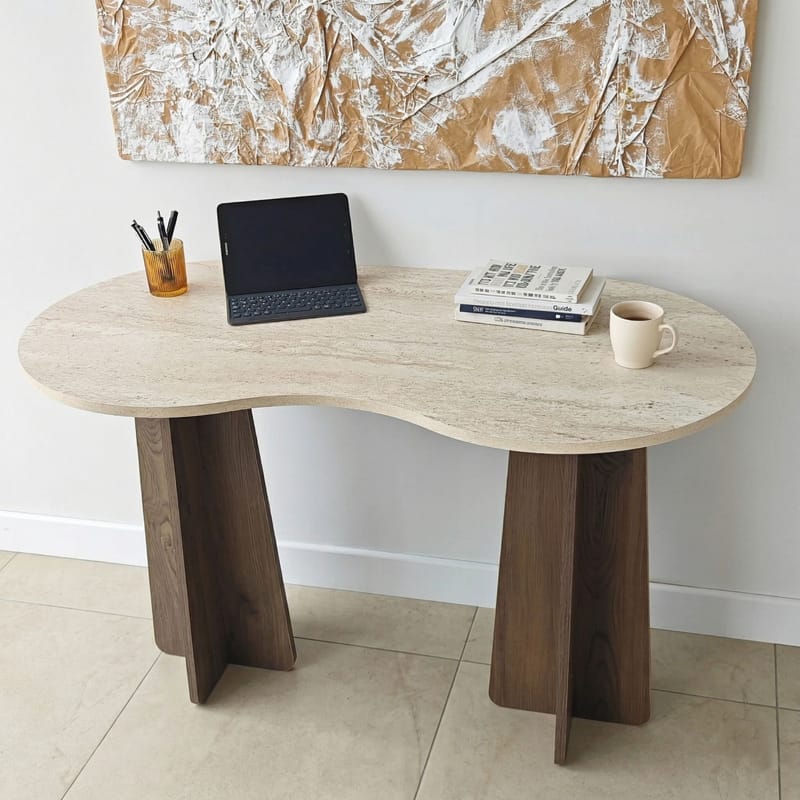 Soryn Skrivbord 120x75x60 cm - Travertine Walnut - Products - Möbler - Bord & matgrupp - Kontorsbord - Datorbord
