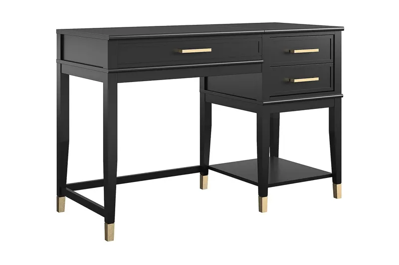 Westerleigh Skrivbord 116 cm Höj- och sänkbar 3 Lådor Svart - CosmoLiving - Products - Möbler - Bord & matgrupp - Kontorsbord - Skrivbord