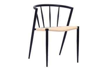 Kopparbo Matbord 180-240 cm Förlängningsbart med 4 Winston Matstolar - Svart / Beige / Metallben Svart - Products - Möbler - Bord & matgrupp - Matgrupp