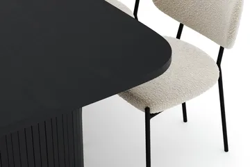 Kopparbo Matbord 200 cm med 6 Gemmiano Stolar - Svart - Products - Möbler - Bord & matgrupp - Matgrupp