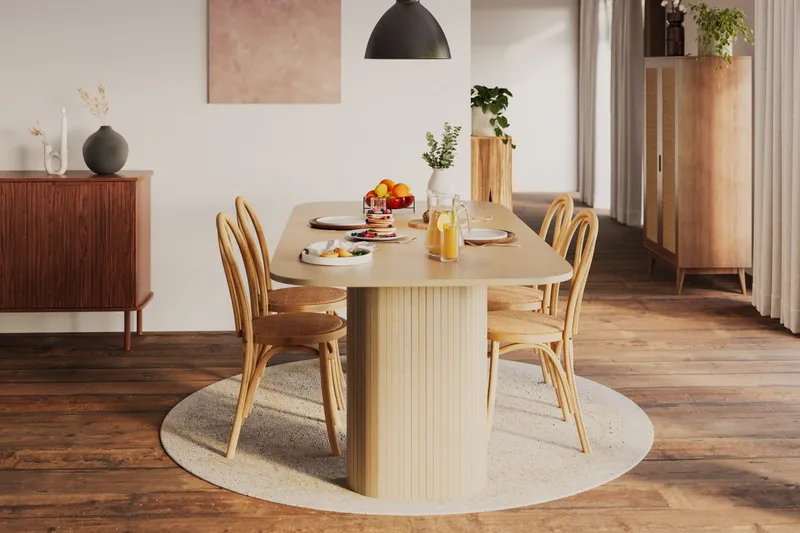 Kopparbo Matbord Ljust trä Rektangulärt 200 cm - Vitlaserat Ek - Products - Möbler - Bord & matgrupp - Matbord & köksbord