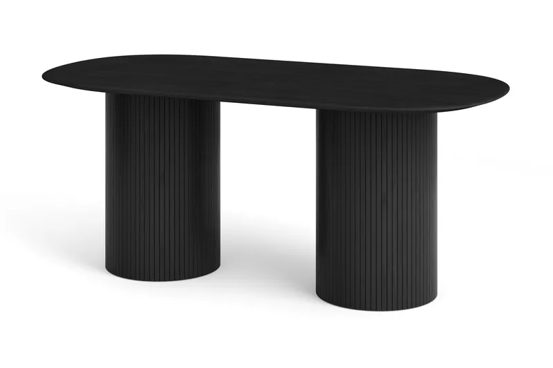 Kopparbo Matbord Oval 180x90 cm Fanér - Svart - Products - Möbler - Bord & matgrupp - Matbord & köksbord