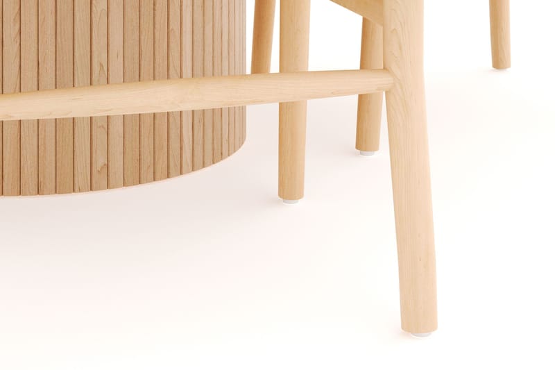 Kopparbo Matgrupp 130 cm Rund Förlängningsbart med 4 Dastoori Matstolar - Whitewash - Products - Möbler - Bord & matgrupp - Matgrupp