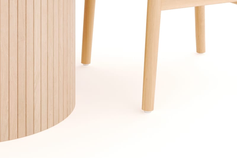 Kopparbo Matgrupp 130 cm Rund med 4 Dastoori Matstol - 2220068-4,2223288-1 - Beige - Products - Möbler - Bord & matgrupp - Matgrupp