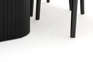 Kopparbo Matgrupp 160 cm med 6 Dastoori Matstol - 2220067-6,2229297-1 - Svart - Products - Möbler - Bord & matgrupp - Matgrupp