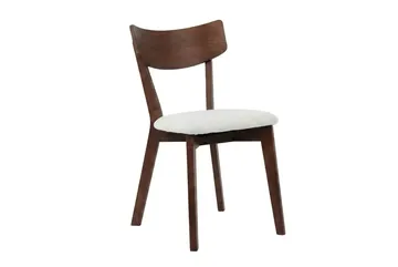 Kopparbo Matgrupp 180 cm runt i Valnöt med 8 Amelia Matstolar med Dyna - Valnöt - Products - Möbler - Bord & matgrupp - Matgrupp