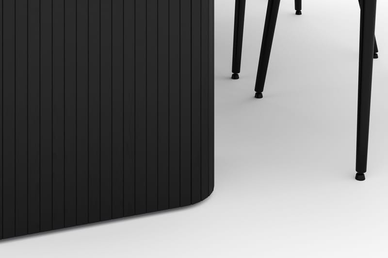 Kopparbo Matgrupp 200-206cm med 6 Alsarp Matstolar - Svart - Products - Möbler - Bord & matgrupp - Matgrupp