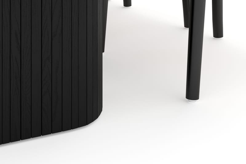 Kopparbo Matgrupp 200 cm med 6 Dastoori Matstolar - Svart - Products - Möbler - Bord & matgrupp - Matgrupp