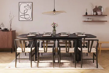 Kopparbo Matgrupp 240 cm med 8 Dastoori Matstol - 2220067-8,2229313-1 - Svart - Products - Möbler - Bord & matgrupp - Matgrupp