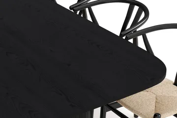 Kopparbo Matgrupp 240 cm med 8 Dastoori Matstolar - Svart - Products - Möbler - Bord & matgrupp - Matgrupp