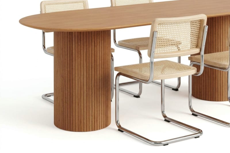 Kopparbo Matgrupp oval 180 cm Ek med 6 Build Matstolar - Ek - Products - Möbler - Bord & matgrupp - Matgrupp