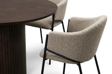 Kopparbo Matgrupp runt 110 cm Rökt Ek med 4 Filip Matstolar - Rökt ek - Products - Möbler - Bord & matgrupp - Matgrupp
