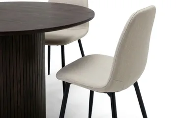 Kopparbo Matgrupp runt 110 cm Rökt Ek med 4 Nibe Matstolar - Rökt ek - Products - Möbler - Bord & matgrupp - Matgrupp