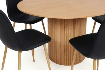 Kopparbo Matgrupp runt 130 cm Ek med 6 Nibe Matstolar - Ek - Products - Möbler - Bord & matgrupp - Matgrupp