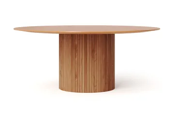 Kopparbo Matgrupp runt 180 cm Ek med 8 Malte Matstolar - Ek - Products - Möbler - Bord & matgrupp - Matgrupp