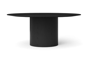 Kopparbo Matgrupp runt 180 cm Svart med 8 Gemmiano Matstolar - Svartlaserad ek - Products - Möbler - Bord & matgrupp - Matgrupp