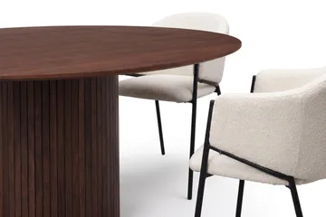 Kopparbo Matgrupp runt 180 cm Valnöt med 8 Filip Matstolar - Valnöt - Products - Möbler - Bord & matgrupp - Matgrupp