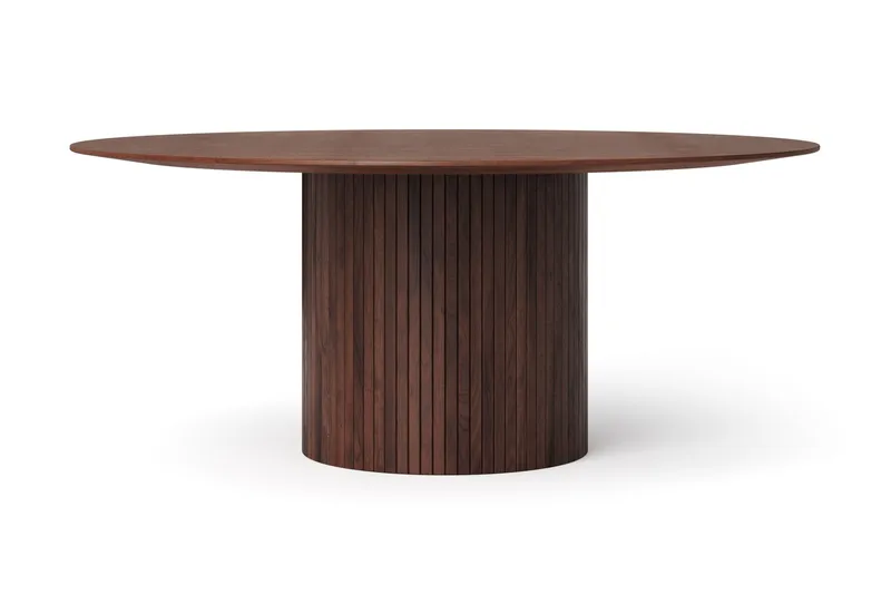 Kopparbo Matgrupp runt 180 cm Valnöt med 8 Filippa Matstolar - Valnöt - Products - Möbler - Bord & matgrupp - Matgrupp