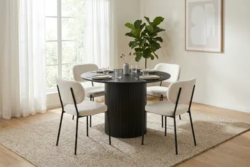Kopparbo Runt Matbord 110 cm Fanér - Svartlaserad ek - Products - Möbler - Bord & matgrupp - Matbord & köksbord