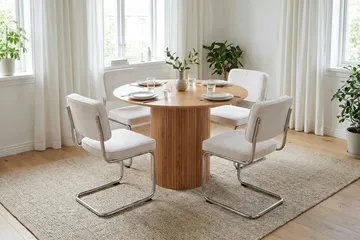 Kopparbo Runt Matbord 110 cm med Trä- och Ekutseende - Ek - Products - Möbler - Bord & matgrupp - Matbord & köksbord