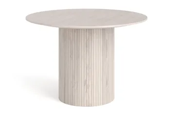 Kopparbo Runt Matbord 110 cm med Trä- och Vitlaserad Ek-utseende - Vitlaserad ek - Products - Möbler - Bord & matgrupp - Matbord & köksbord