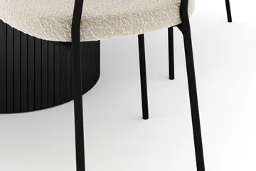 Kopparbo Runt Matbord 130 cm Förlängningsbart med 4 Gemmiano Stolar - Svart - Products - Möbler - Bord & matgrupp - Matgrupp