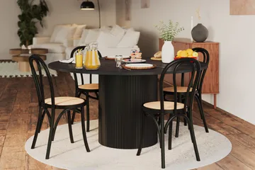 Kopparbo Runt Matbord 150 cm - Svartlaserad ek - Products - Möbler - Bord & matgrupp - Matbord & köksbord