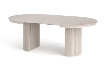 Kopparbo Runt Matbordförlängningsbart 120-220 cm Fanér - Vitlaserat - Products - Möbler - Bord & matgrupp - Matbord & köksbord