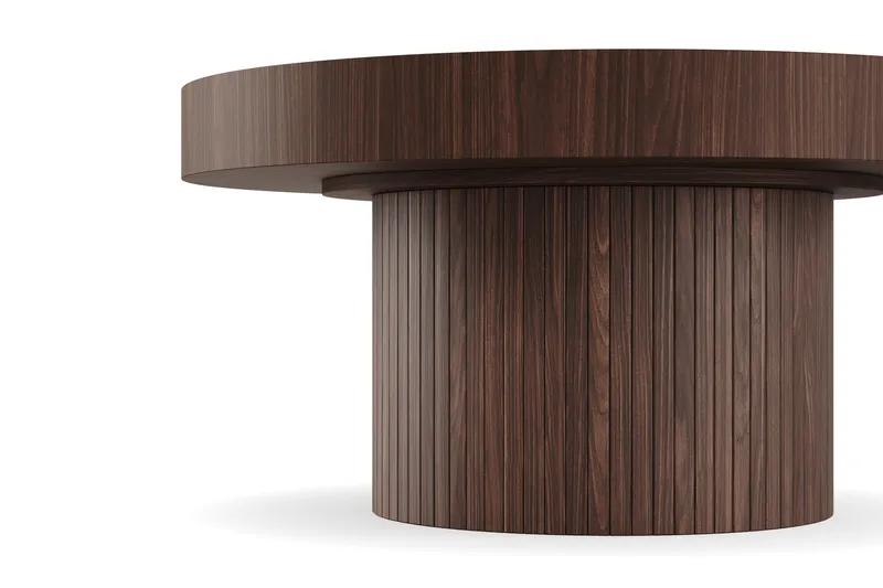 Kopparbo Runt Soffbord 90 cm - Valnöt - Products - Möbler - Bord & matgrupp - Soffbord