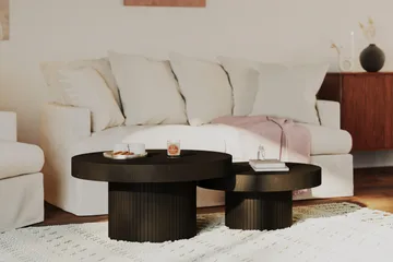 Kopparbo Soffbord 75 cm Runt Svart - Svartlaserad ek - Products - Möbler - Bord & matgrupp - Soffbord