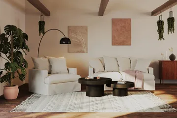 Kopparbo Soffbord 75 cm Runt Svart - Svartlaserad ek - Products - Möbler - Bord & matgrupp - Soffbord