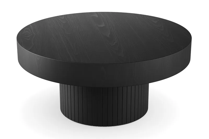 Kopparbo Soffbord 75 cm Runt Svart - Svartlaserad ek - Products - Möbler - Bord & matgrupp - Soffbord