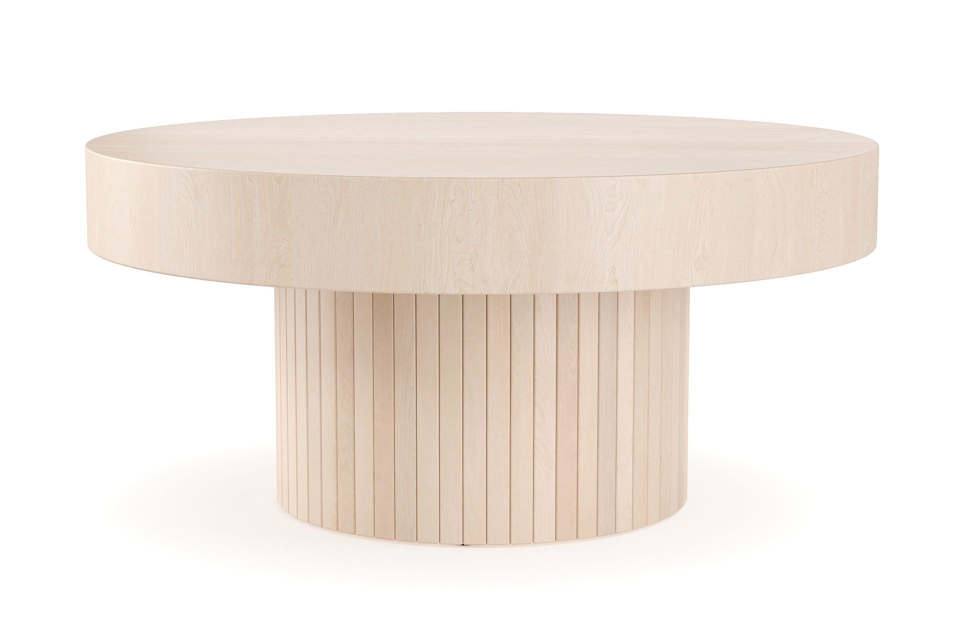 Kopparbo Soffbord 75 cm Runt Vitlaserad Ek