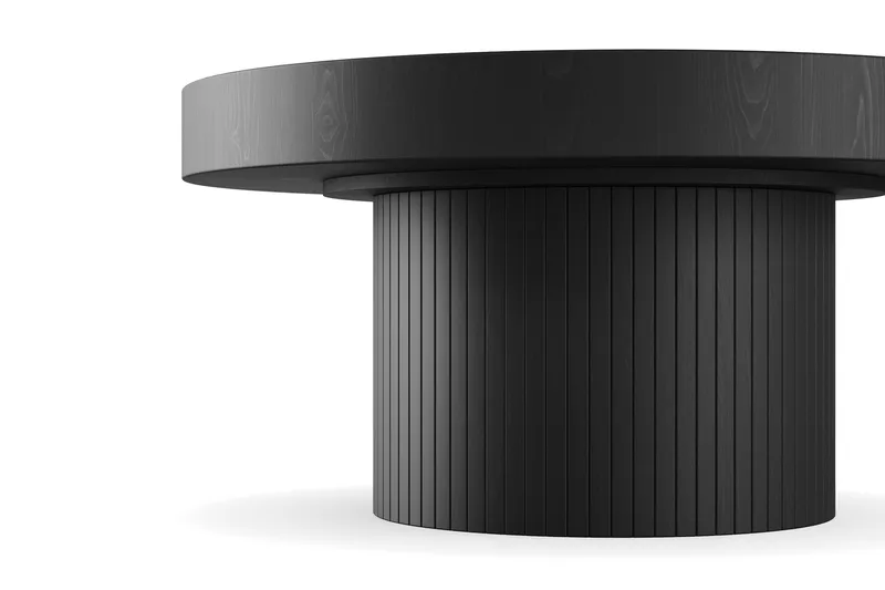 Kopparbo Soffbord 90 cm Runt Svart - Svartlaserad ek - Products - Möbler - Bord & matgrupp - Soffbord