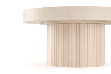 Kopparbo Soffbord 90 cm Runt Vitlaserad Ek - Vitlaserad ek - Products - Möbler - Bord & matgrupp - Soffbord
