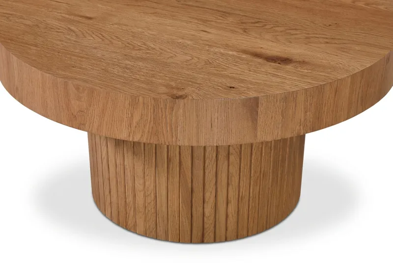 Kopparbo Soffbord Rund 85 cm tjock bordsskiva - Ek - Products - Möbler - Bord & matgrupp - Soffbord