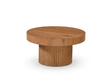 Kopparbo Soffbord Rund 85 cm tjock bordsskiva - Ek - Products - Möbler - Bord & matgrupp - Soffbord
