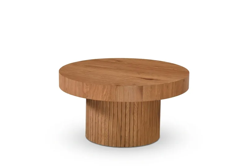 Kopparbo Soffbord Rund 85 cm tjock bordsskiva - Ek - Products - Möbler - Bord & matgrupp - Soffbord
