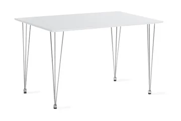 Kronblom Rektangulärt Matbord 120 cm i Trä med Metallutseende - Vit - Products - Möbler - Bord & matgrupp - Matbord & köksbord