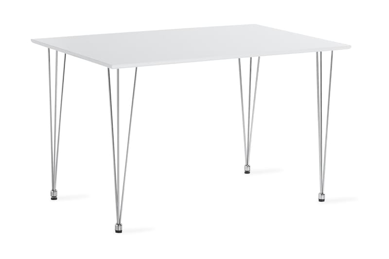 Kronblom Rektangulärt Matbord 120 cm i Trä med Metallutseende - Vit - Products - Möbler - Bord & matgrupp - Matbord & köksbord