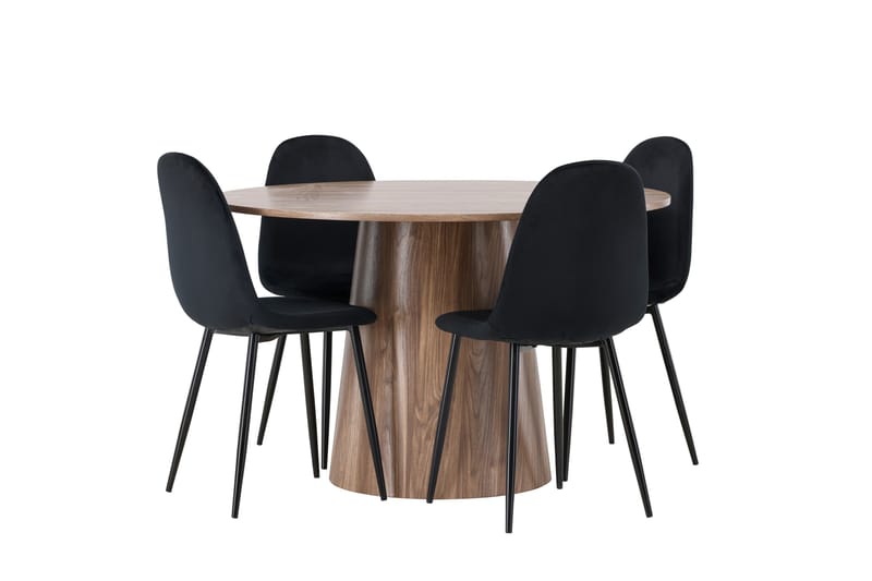Lanzo Matgrupp 120 cm Rund med 4 Polar Stolar - Natur - Products - Möbler - Bord & matgrupp - Matgrupp