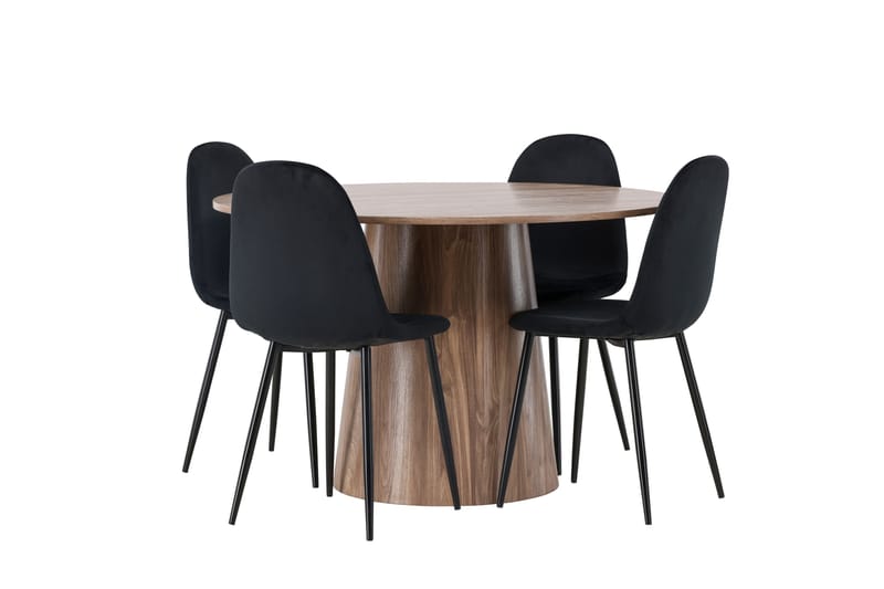 Lanzo Matgrupp 120 cm Rund med 4 Polar Stolar - Natur - Products - Möbler - Bord & matgrupp - Matgrupp