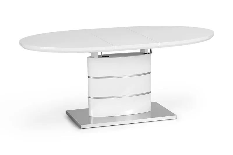 Lauber Förlängningsbart Matbord 140 cm, Vit