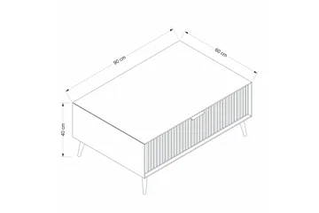 Luxe Soffbord 90 cm - Sandsten - Products - Möbler - Bord & matgrupp - Soffbord