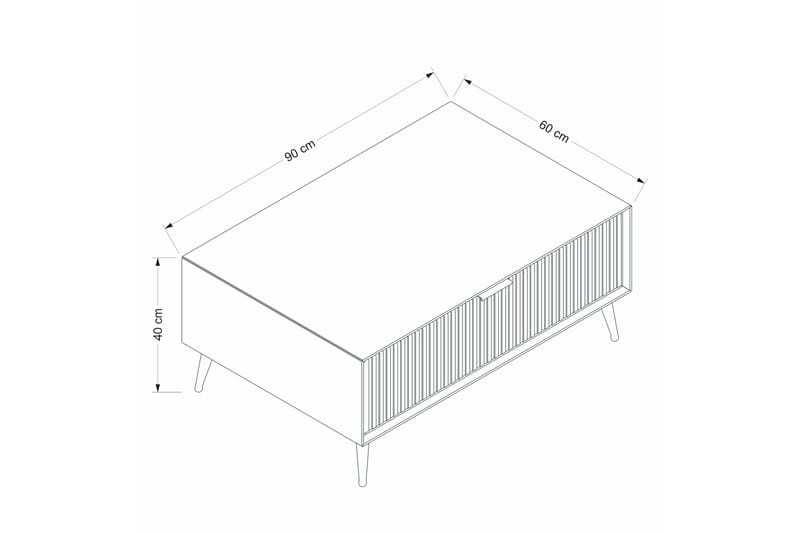 Luxe Soffbord 90 cm - Sandsten - Products - Möbler - Bord & matgrupp - Soffbord