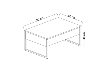 Luxe Soffbord 90x40 cm Brun/Guld - Hanah Home - Products - Möbler - Bord & matgrupp - Soffbord