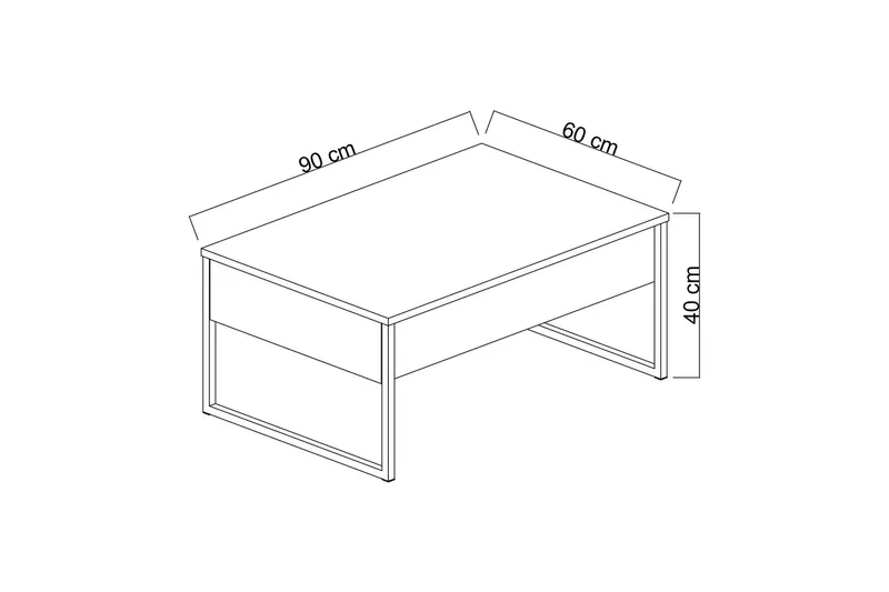 Luxe Soffbord 90x40 cm Brun/Guld - Hanah Home - Products - Möbler - Bord & matgrupp - Soffbord