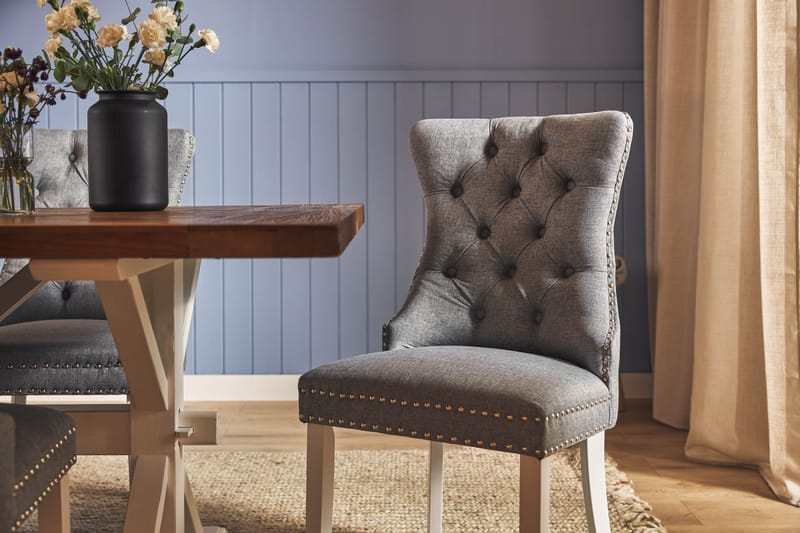 Lyon Matgrupp 200 cm inkl 6 Bergviken Stolar - Brun/Vit - Products - Möbler - Bord & matgrupp - Matgrupp